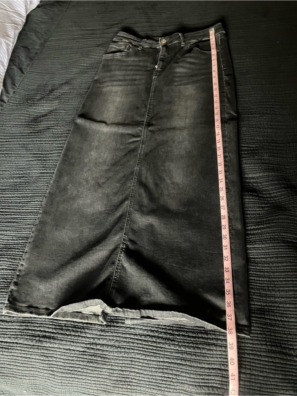 BDG Black Denim Skirt with Branded Waist Tag